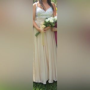 Like New, Worn Once Champagne prom dress